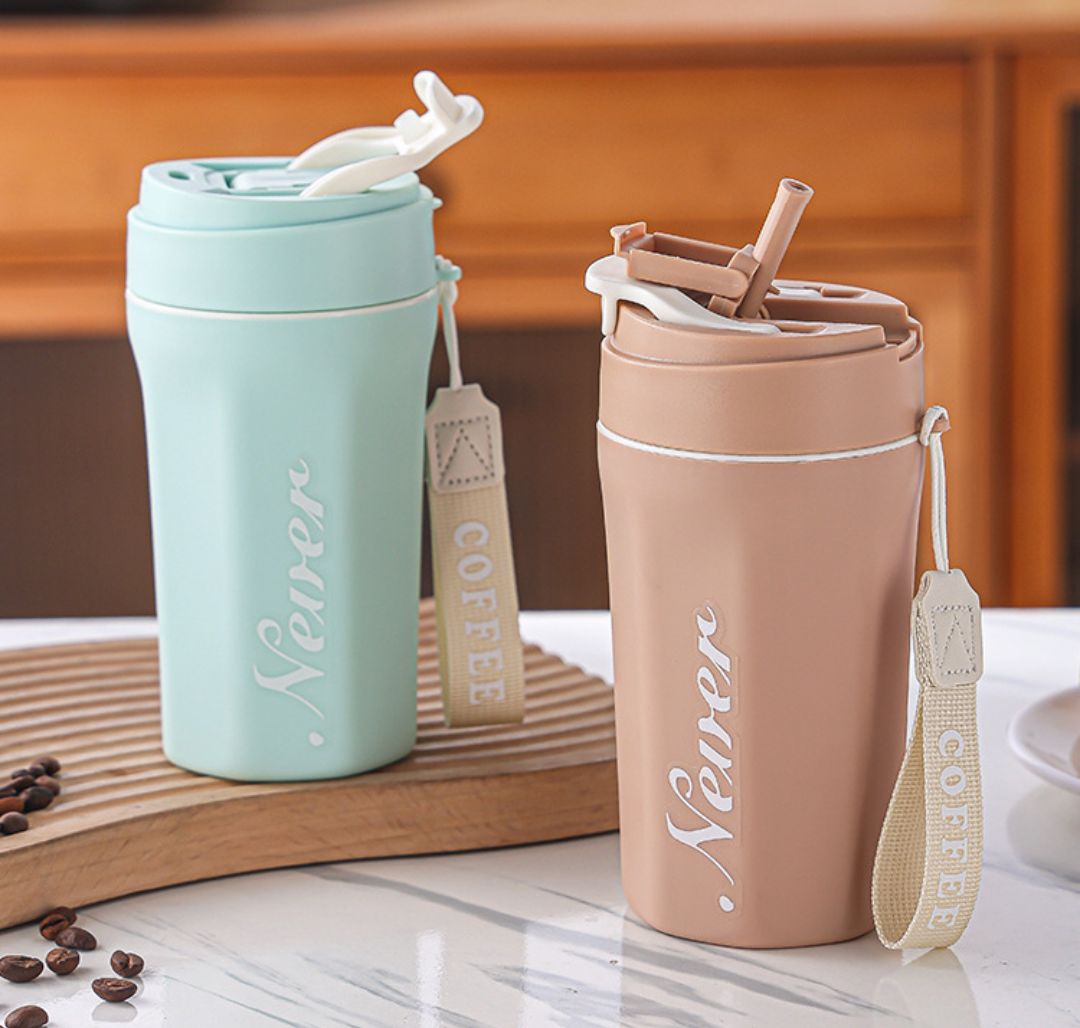Double-Walled Portable Glass Coffee Mug For Home Use