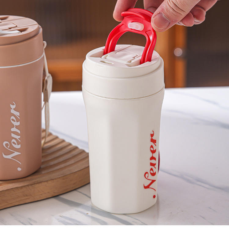Double-Walled Portable Glass Coffee Mug For Home Use